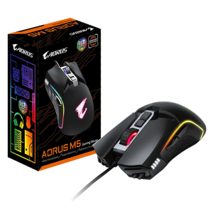 Mouse Gaming Alámbrico Óptico Gigabyte AORUS M5 16000 DPI RGB Negro