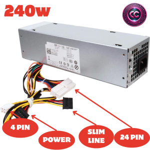 fuente de alimentación PSU para Dell OptiPlex 390 790 960 990 3010 7010 9010 d04s SFF s-union 240 W