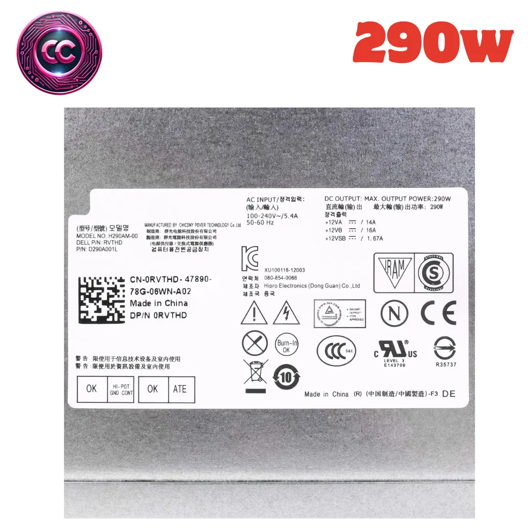 fuente de alimentación H290AM-00 de 290 W compatible con Dell Optiplex 3020 7020 9020