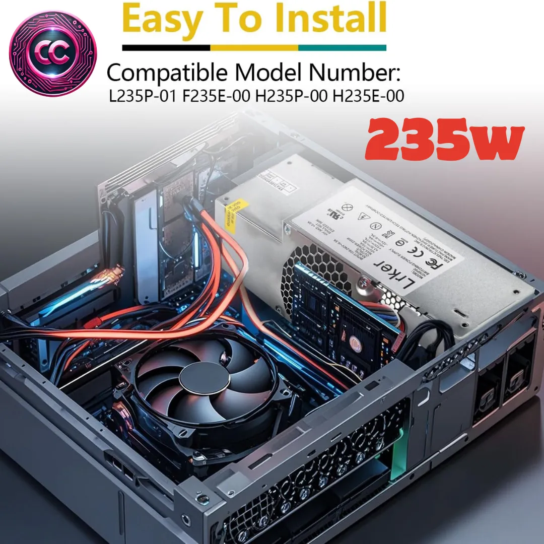 Fuente de alimentación de 235 W para sistemas de factor de forma pequeño (SFF) DELL Optiplex 580, 760, 780, 960 y 980 R224M, PW116, FR610, RM112, WU136, 67T67