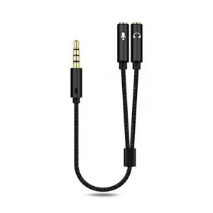 Adaptador para audífonos y micrófono