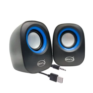 Bocinas Con Conexión 3.5mm y Corriente USB Tipo Domo BROCS Para PC