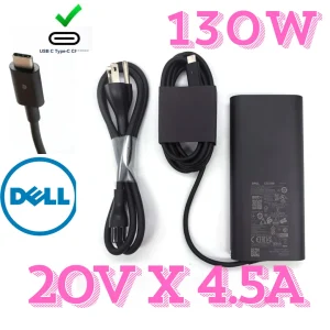Cargador Dell USB-C 130W Original – Compatible con XPS 15 XPS 17 Precision | Envíos en Guatemala