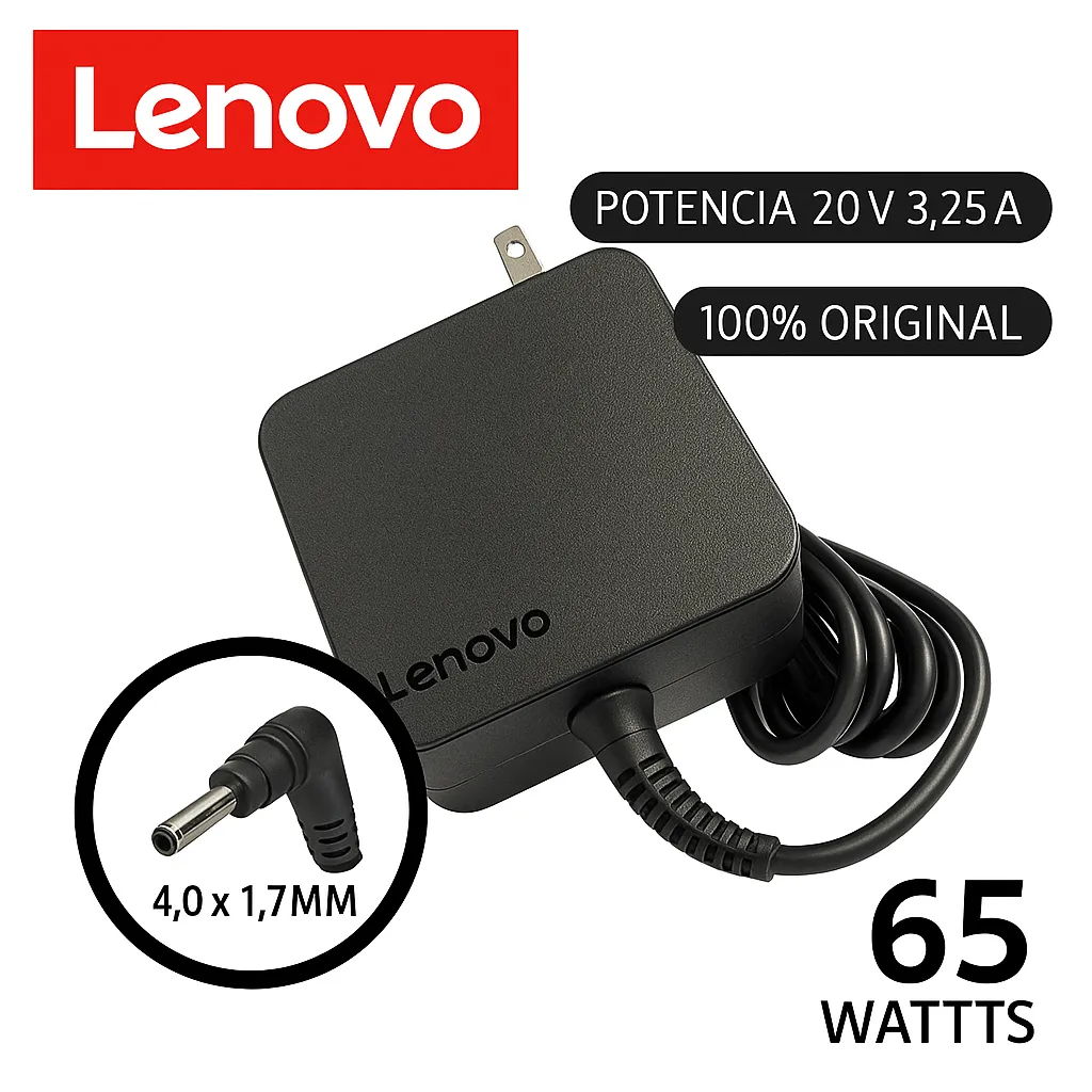 cargador Lenovo 65W 4.0 x 1.7 mm original