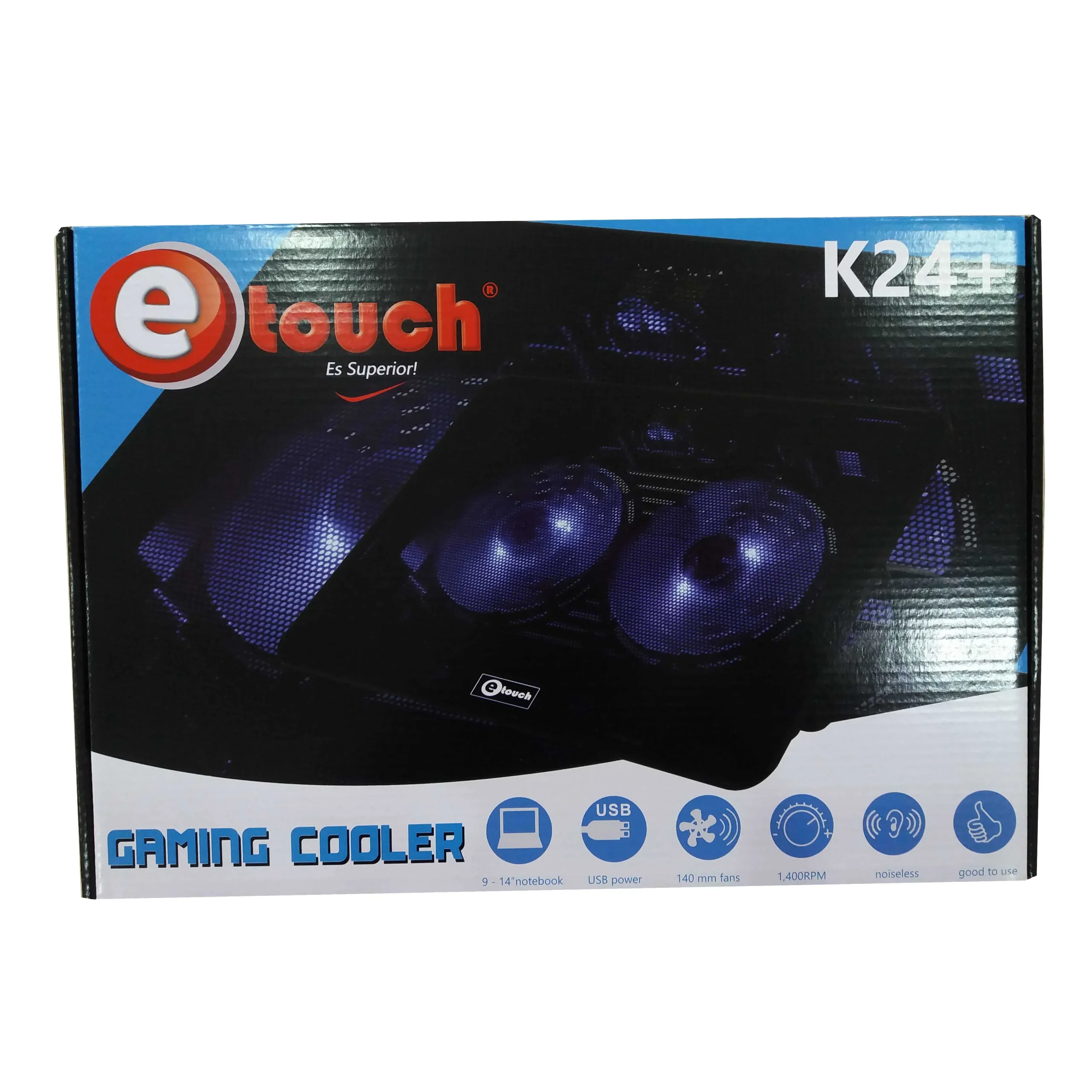 ENFRIADOR GAMER K24 +LUZ LED ETOUCH