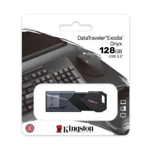 MEMORIA USB KINGSTON 128GB, DT EXODIA ONYX NEGRA 3.2