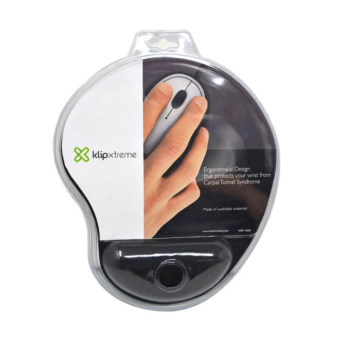 Klip Xtreme KMP-100B – Mousepad con Reposamuñeca de Gel (Negro)