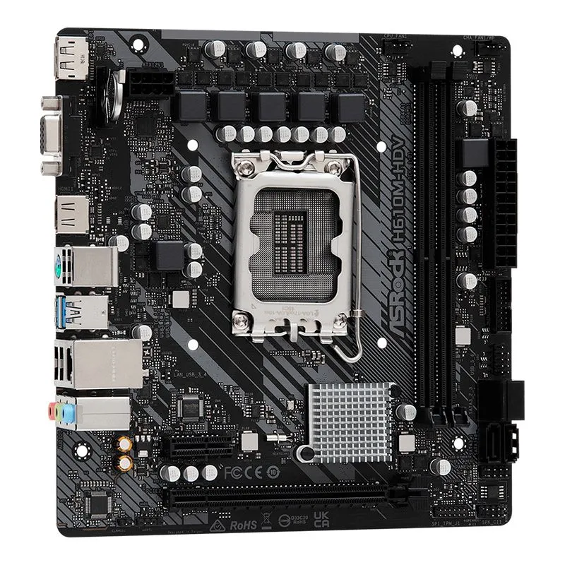 Motherboard AsRock H610M-HDV Socket LGA1700 12th, 13th & 14th Gen 2xDDR4 Micro-ATX