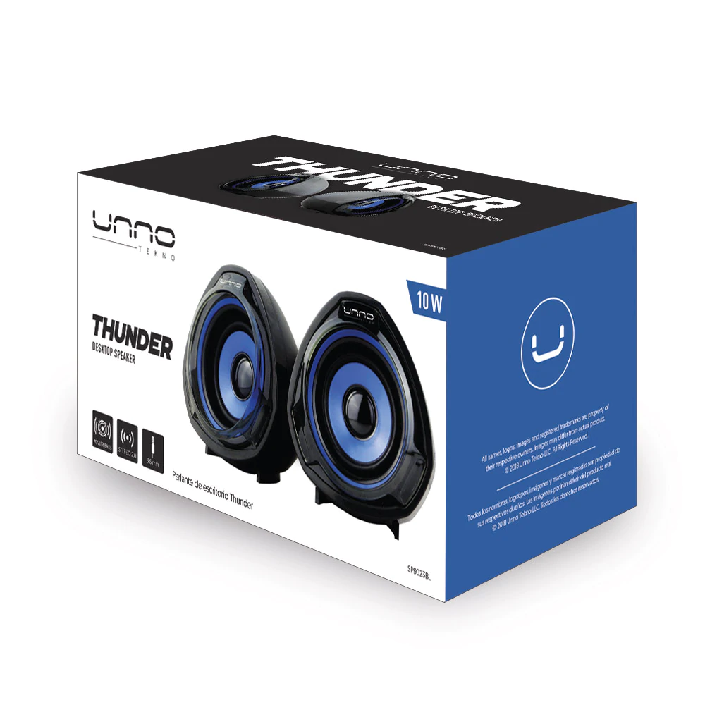 ALTAVOCES ESTÉREO DE SOBREMESA THUNDER USB SP9023BL