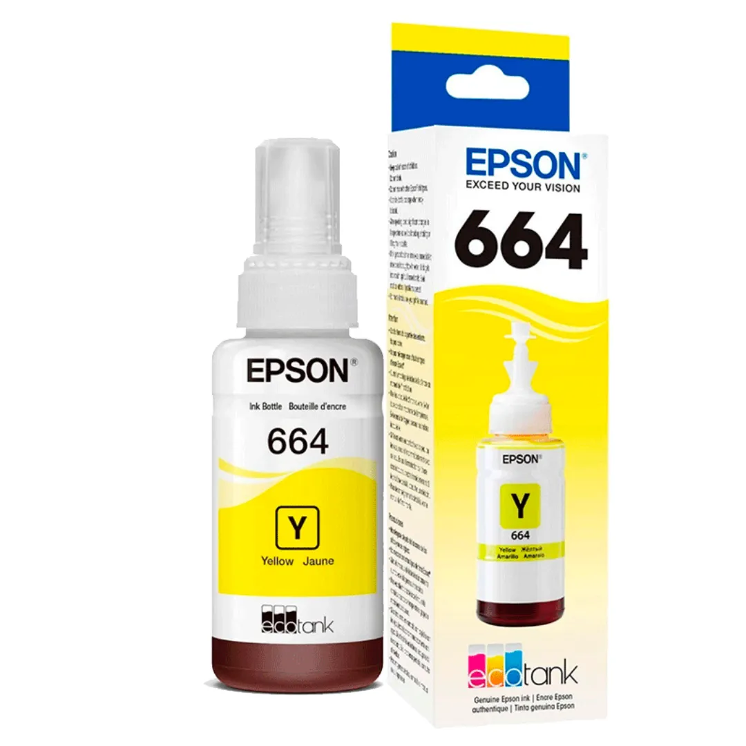 Botella de Tinta Epson T664 Amarillo 70ml