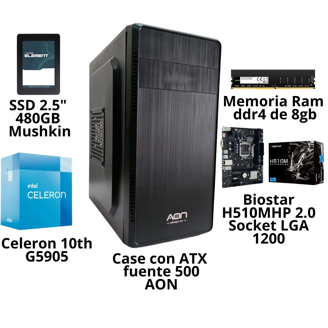 Computadoras basica intel celeron 10Gen 8gb ram