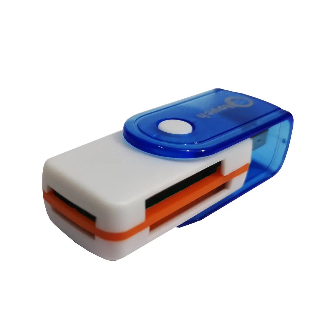 LECTOR de tarjetas 24 en 1 micro sd+SD+M2 etouch azul