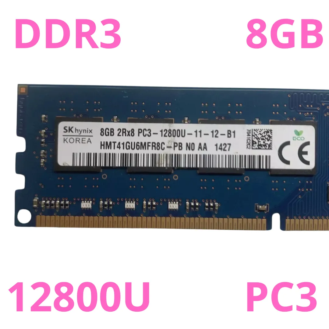 MEMORIA SK HYNIX 16 GB (2X8 GB) 2RX8 PC3-12800U HMT41GU6MFR8C-PB 2