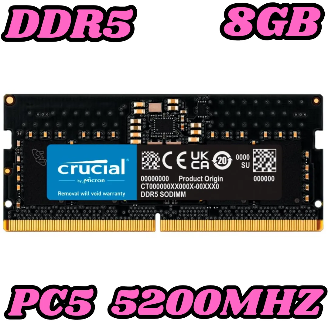 Memoria DDR5 SODIMM 8GB Crucial 5200Mhz CL42