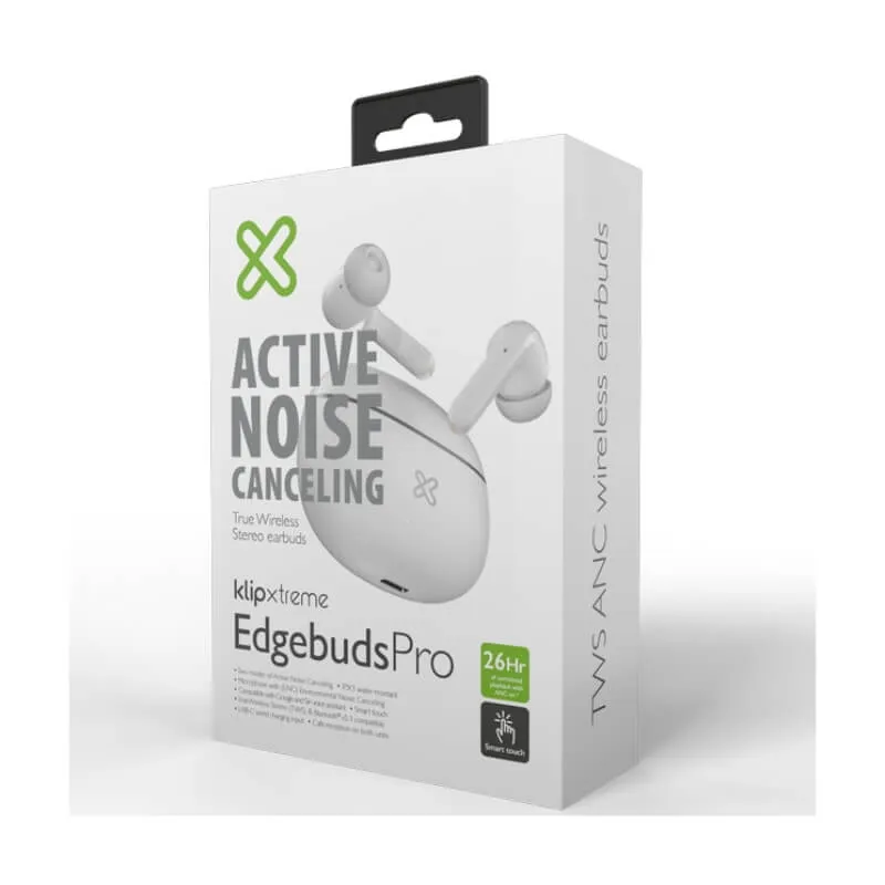 Audífonos Bluetooth Klip Xtreme EdgebudsPro In-ear con Micrófono Blanco