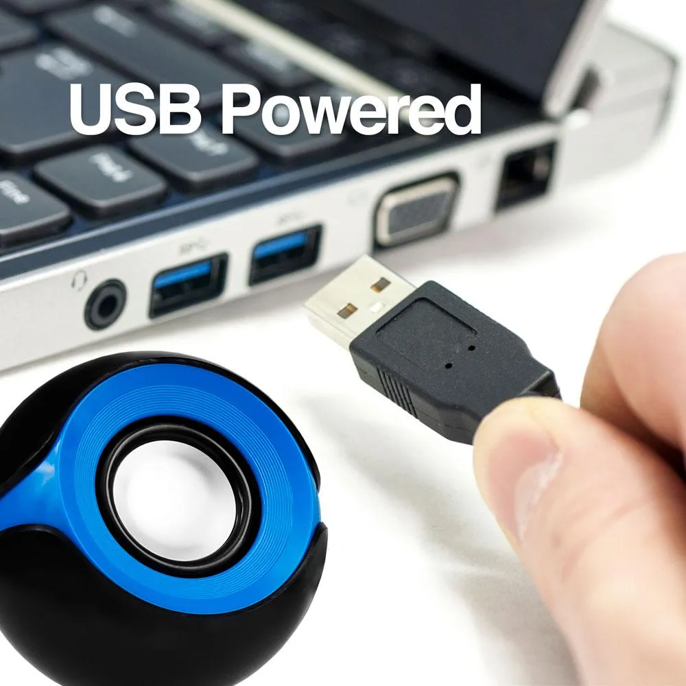 Bocina 2.0 Argom ORBIT USB/3,5mm 3W Azul-Negro