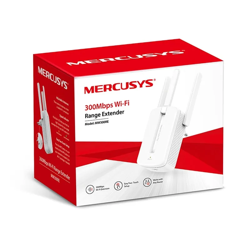 Extensor Wi-Fi Mercusys MW300RE 300Mbps MIMO 3 Antenas