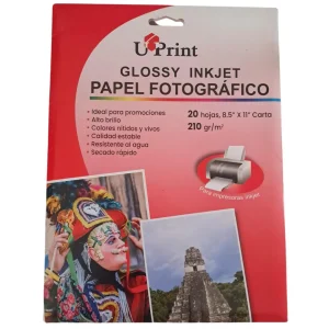 PAPEL FOTO CARTA BRILLANTE INKJET 210gr UPRINT Px20 hjs