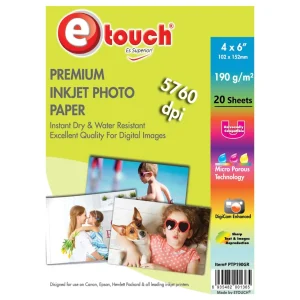 Papel foto tam. 4×6 190gr 20 hojas