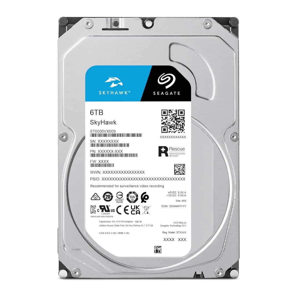 Disco Duro de 6 TB, para Vigilancia, Seagate Skyhawk Surveillance 3.5 Pulgadas
