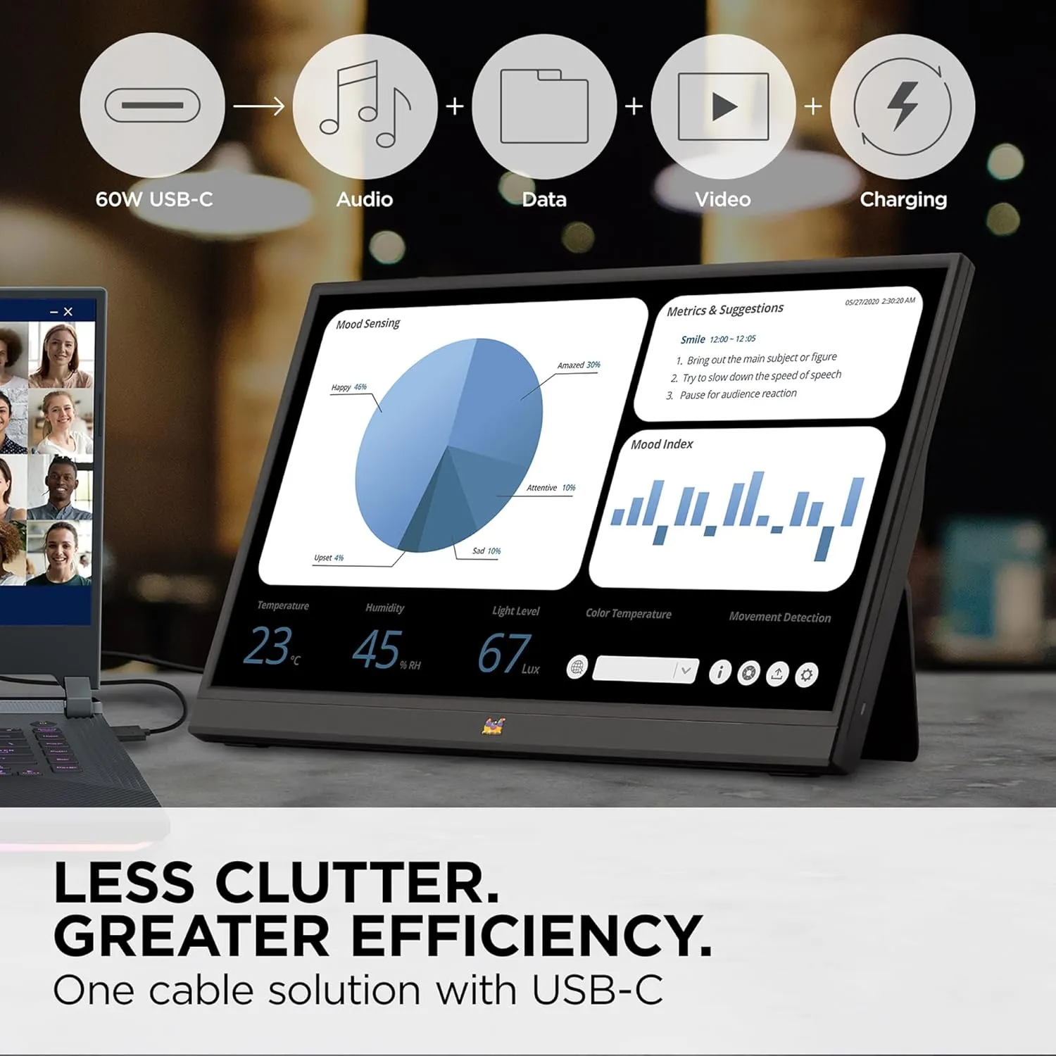 🖥️ ViewSonic VA1655 Monitor IPS portátil de 15.6 pulgadas 1080p USB C, mini HDMI