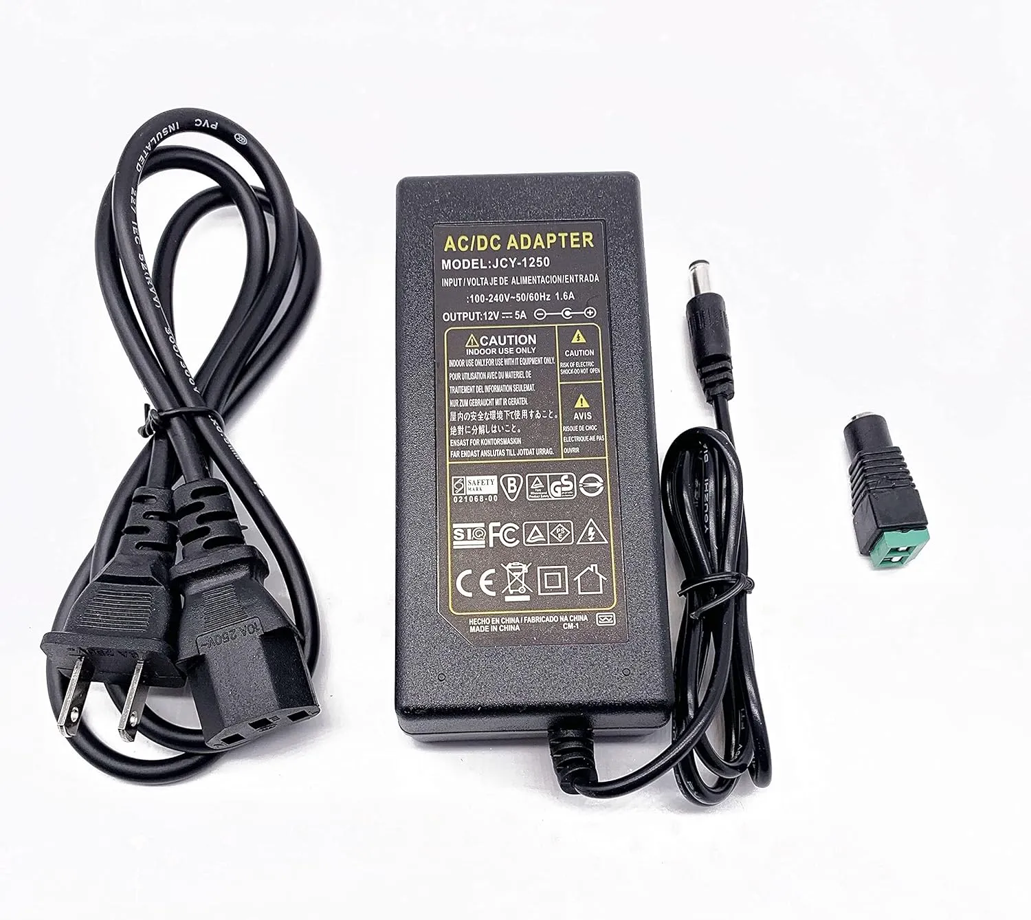 fuente de poder 12V 5A para cámaras LED y módem