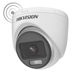 📷 Cámara Hikvision DS-2CE76D0T-LPFS – 2MP Domo con Audio y Luz Blanca