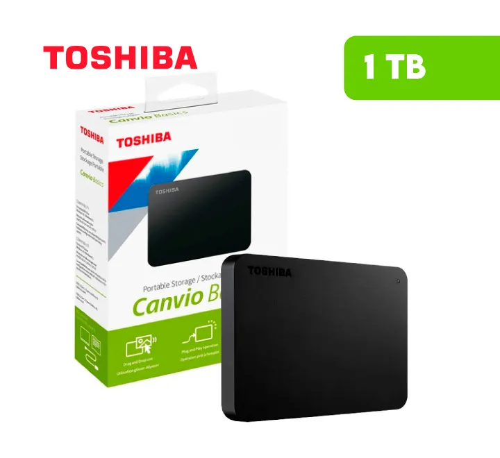 💽 Toshiba Canvio Basics 1TB – Disco Duro Externo Portátil USB 3.0