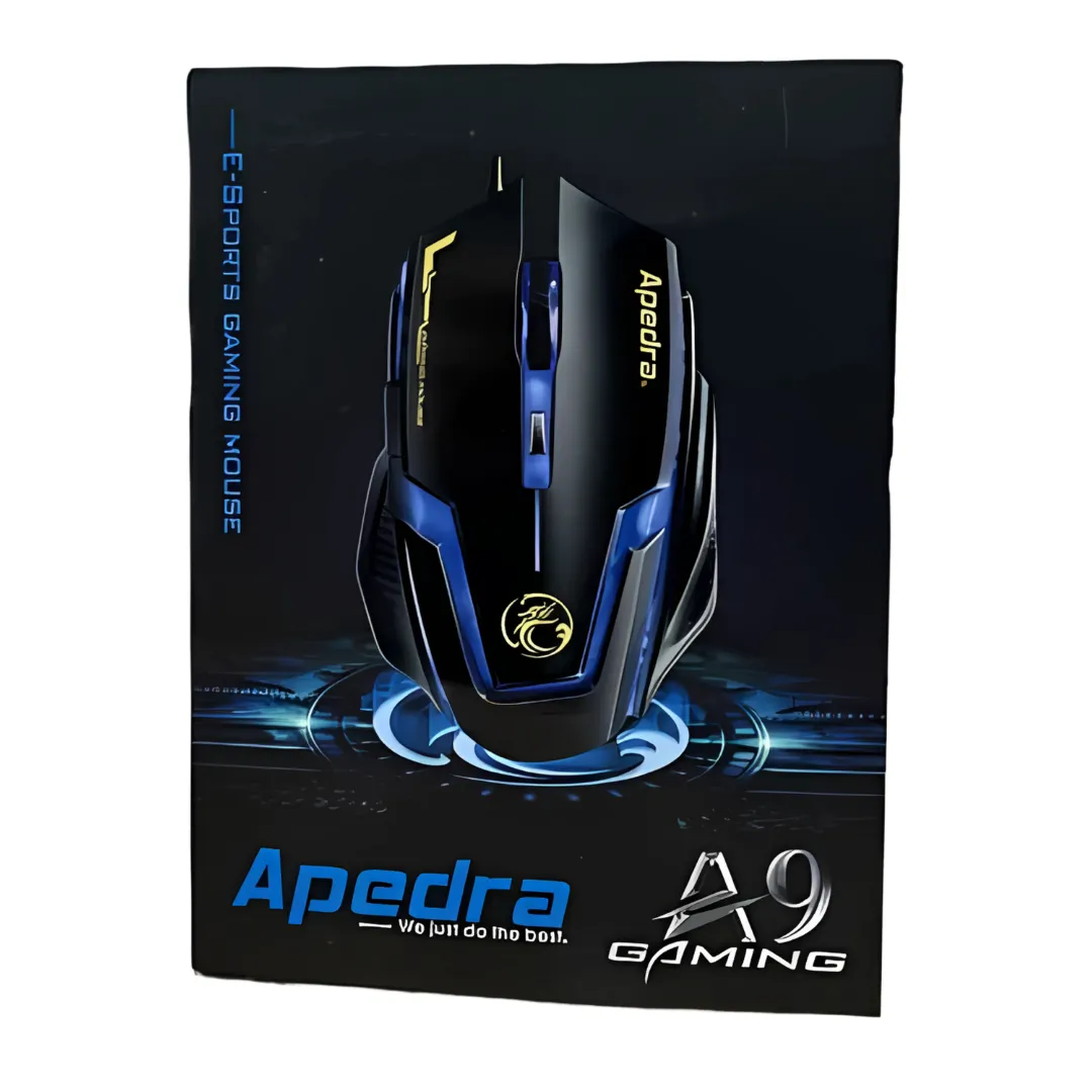 IMICE A9 Gaming 6D Wired Mouse with 6 Keys, 2400 DPI and LED Lighting. Black