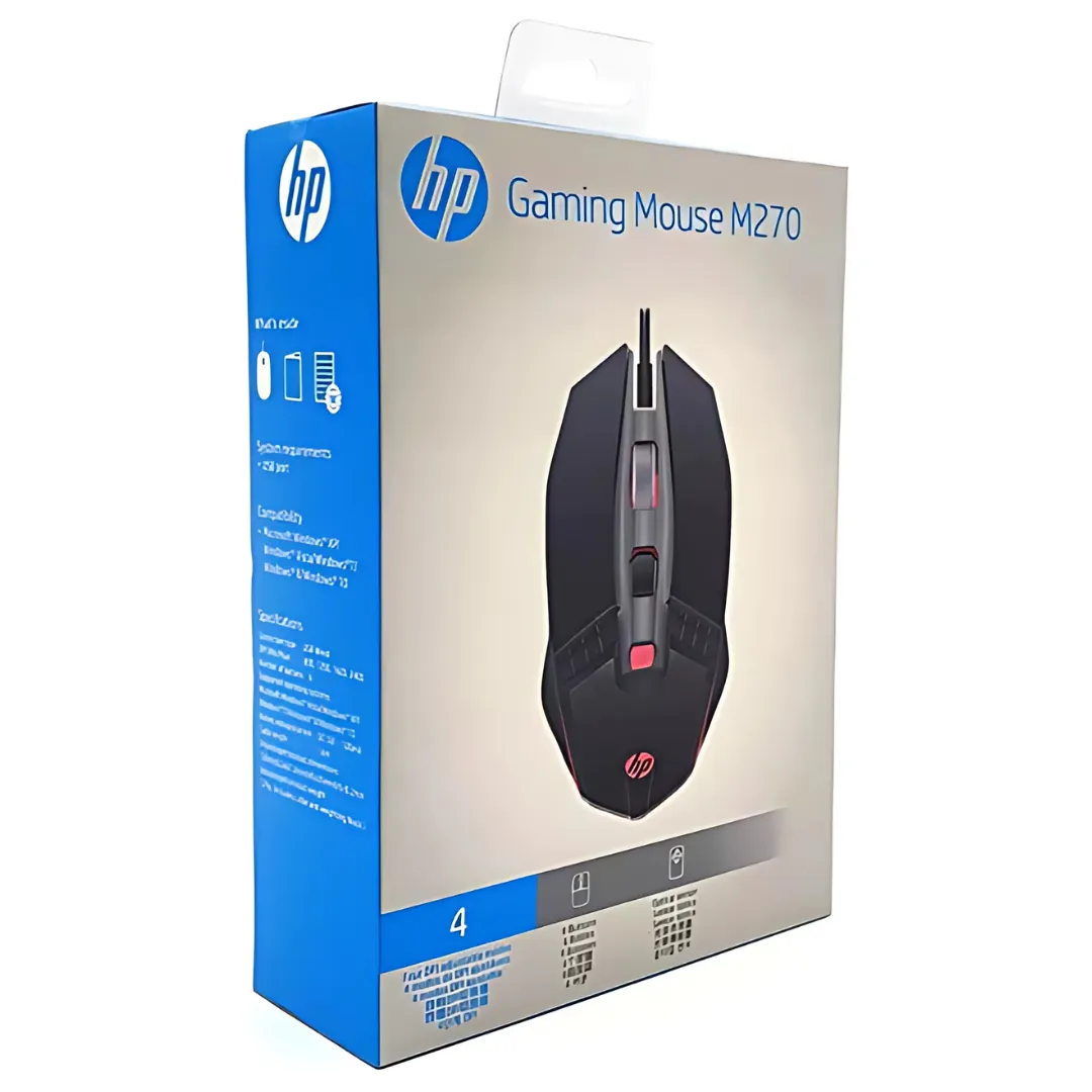 HP M270 – Mouse Gamer con Cable USB y Retroiluminación LED