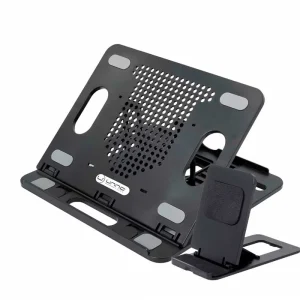 Base para Notebook Unno Tekno NC6115BK 17″ con 8 Niveles de Inclinación + Soporte para el Celular
