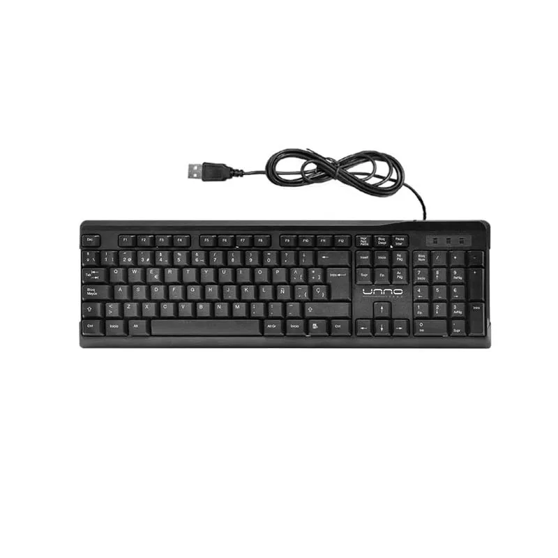 Teclado Alámbrico Unno Tekno Klass Español Negro