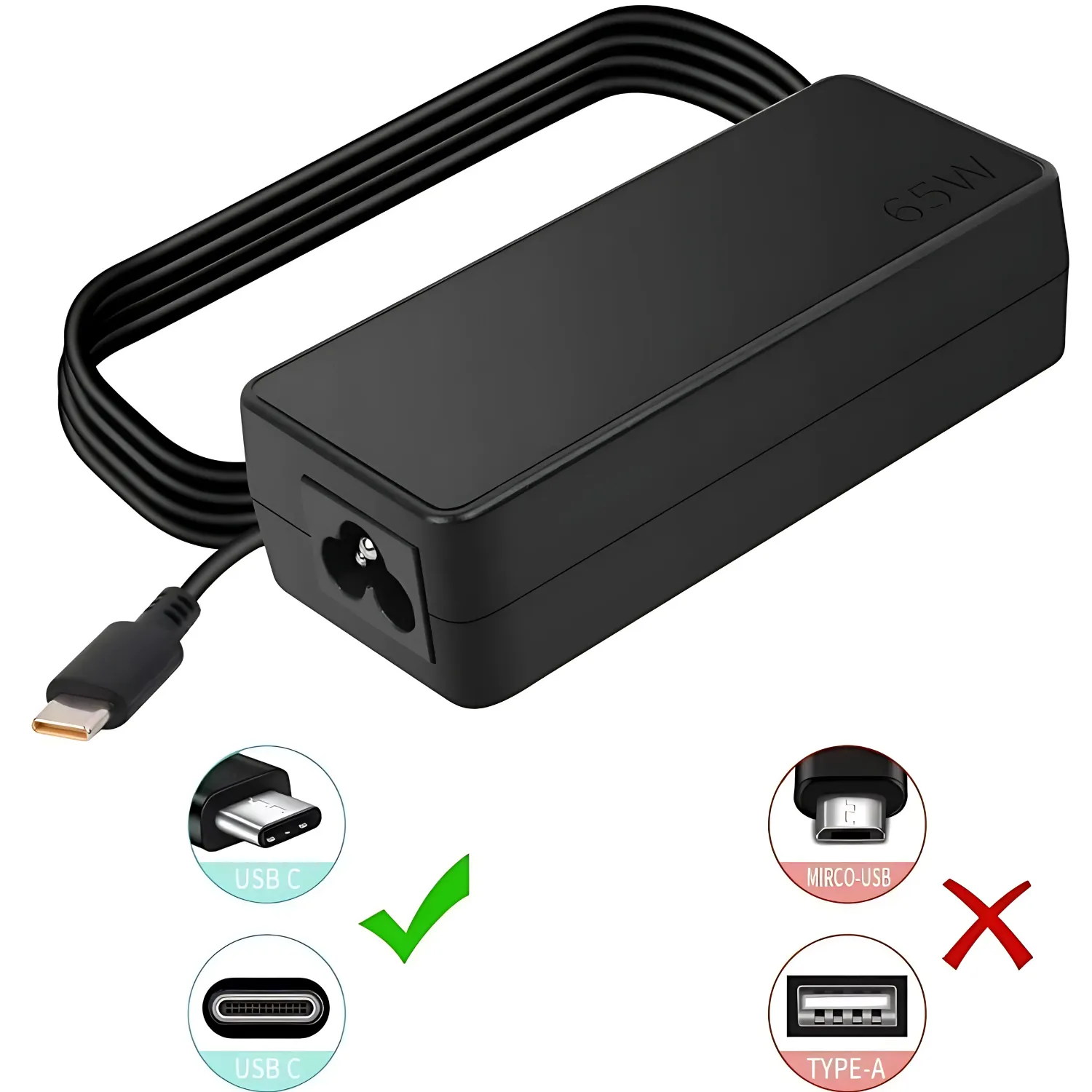 cargador Lenovo USB-C 65W original