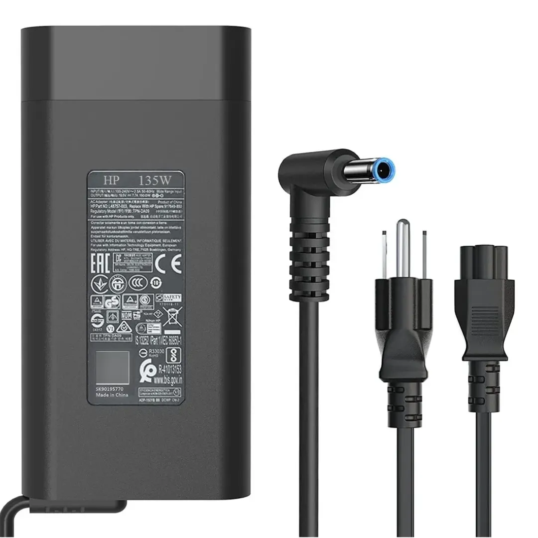 Cargador HP 135W Original Negro 110/220V para Notebook o Laptop – Alta Compatibilidad