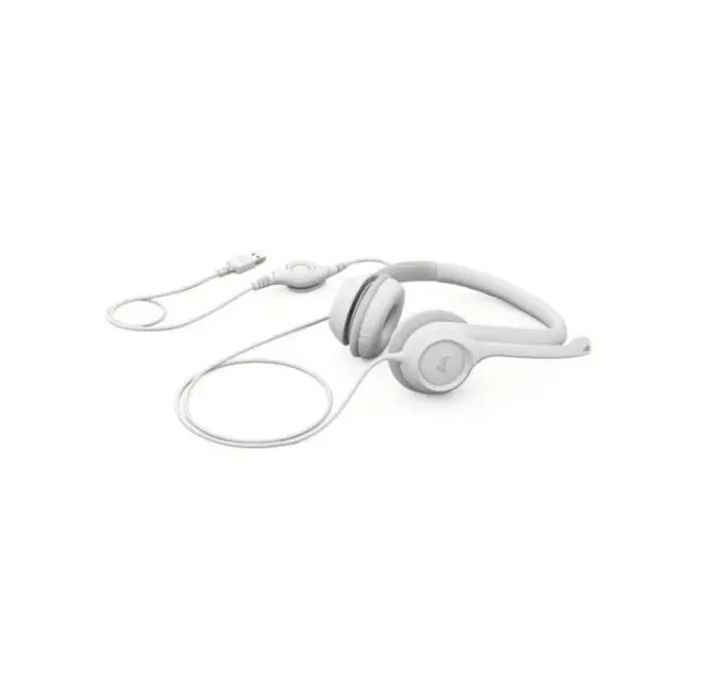 Headset Logitech H390 con Conexión USB y Micrófono (Blanco)