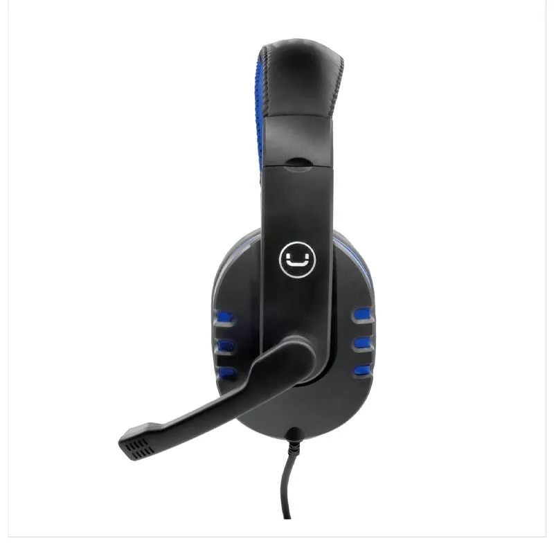 Audífonos Tipo Headset Unno Tekno HS7214BL USB Ace14 con Micrófono Negro-Azul