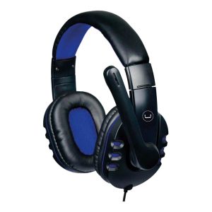 Audífonos Tipo Headset Unno Tekno HS7214BL USB Ace14 con Micrófono Negro-Azul