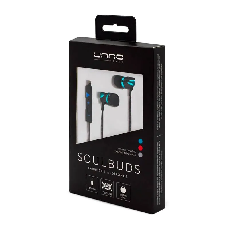 Audífonos In-Ear Unno Tekno HS7206BK 3.5mm SoulBuds Azul
