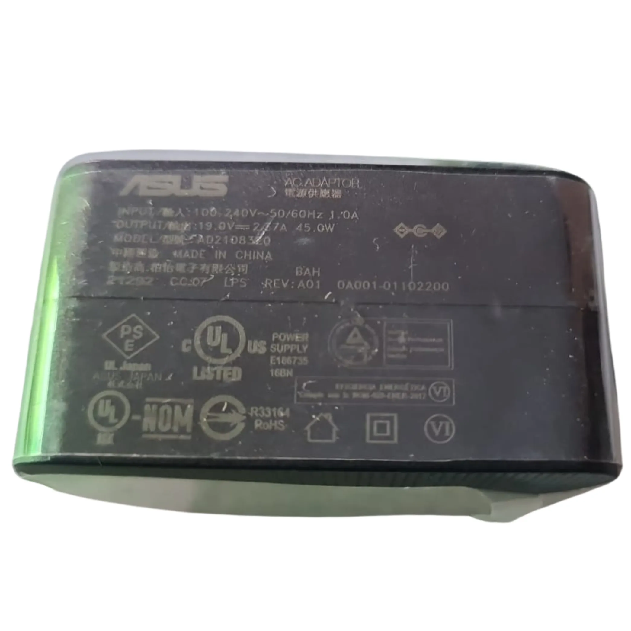 Cargador ASUS Original 45W  2.37Amperiois Punta Gruesa para Laptop