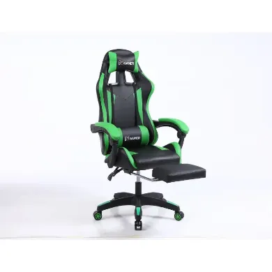 Silla Gaming Max Negro-Verde 220Lb GL2 Con Reposa Pies Nenotech