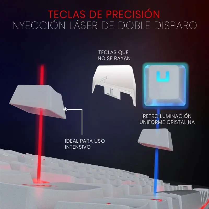 Teclado Redragon Gaming Kumara Usb Blanco Rgb Tkl Switch Rojo K552 Mecanico