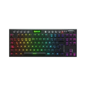 Teclado Redragon Gaming Horus Inalambrico Negro RGB Tkl Switch Rojo K621 Mecanico