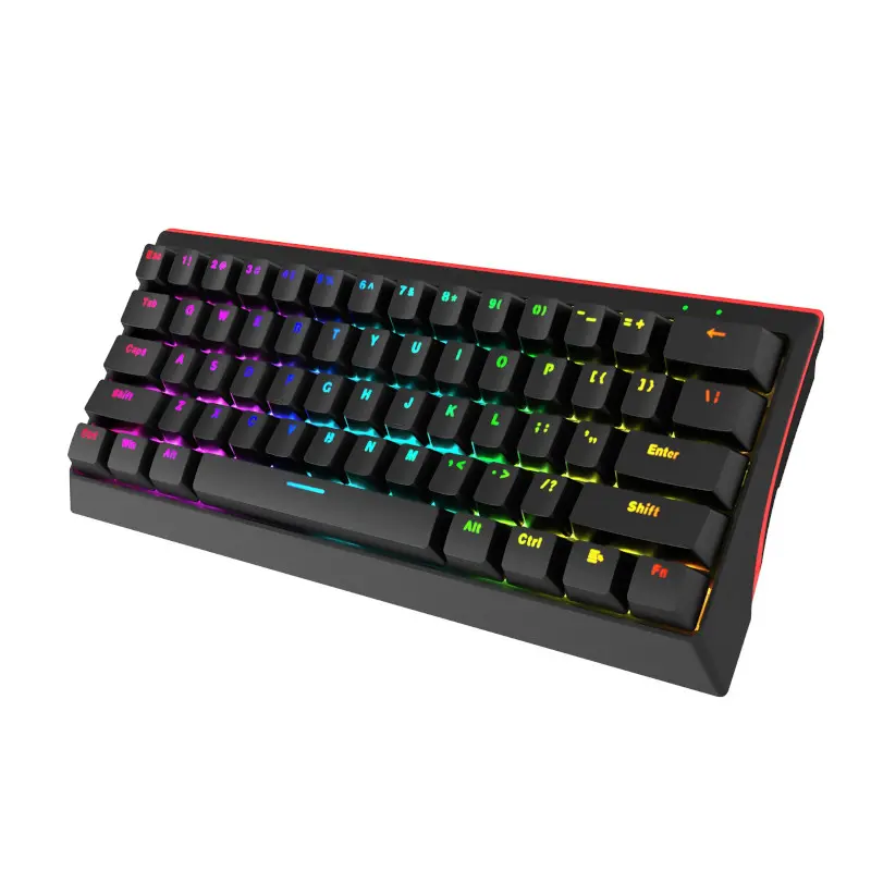 Teclado Marvo Gaming Usb Tipo-C Negro Rainbow Switch Rojo Kg962Sp-R Mecanico 60% Anti-Ghosting