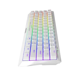 Teclado Marvo Gaming Usb Tipo-C Blanco Rainbow Switch Azul/Rojo Kg962Wh Sp-B Mecanico 60% Anti-Gho