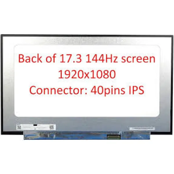 Pantalla LED 17.3 slim 40 pines micro bordes, FHD 1920 x 1080, SPARE N173HCE-G33 REV C6 Innolux 144Hz