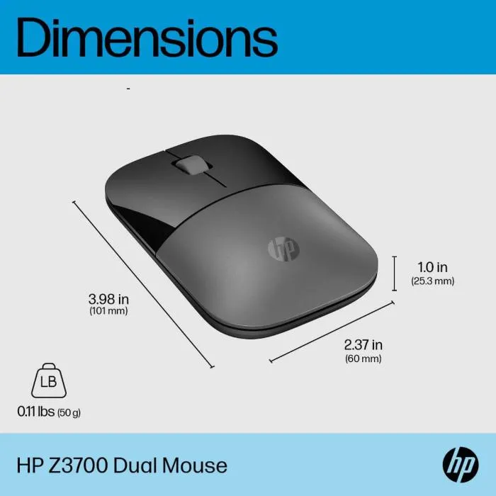 MOUSE HP Z3700 INALAMBRICO Y BLUETOOTH DOBLE CONEXION
