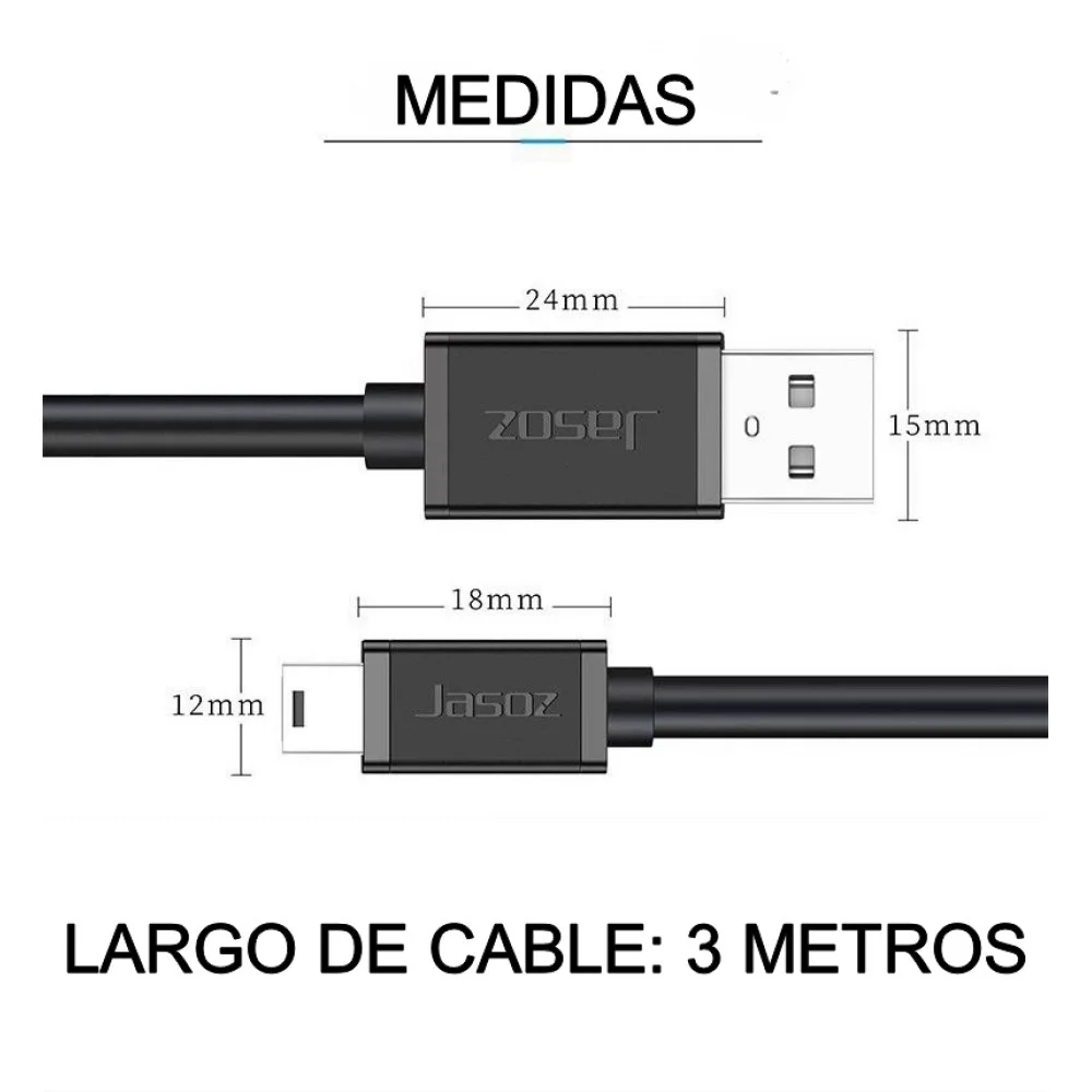 CABLE Mini USB JASOZ