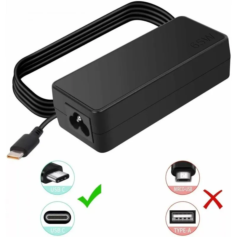 CARGADOR LENOVO USB-C 65 WATTS ORIGINAL