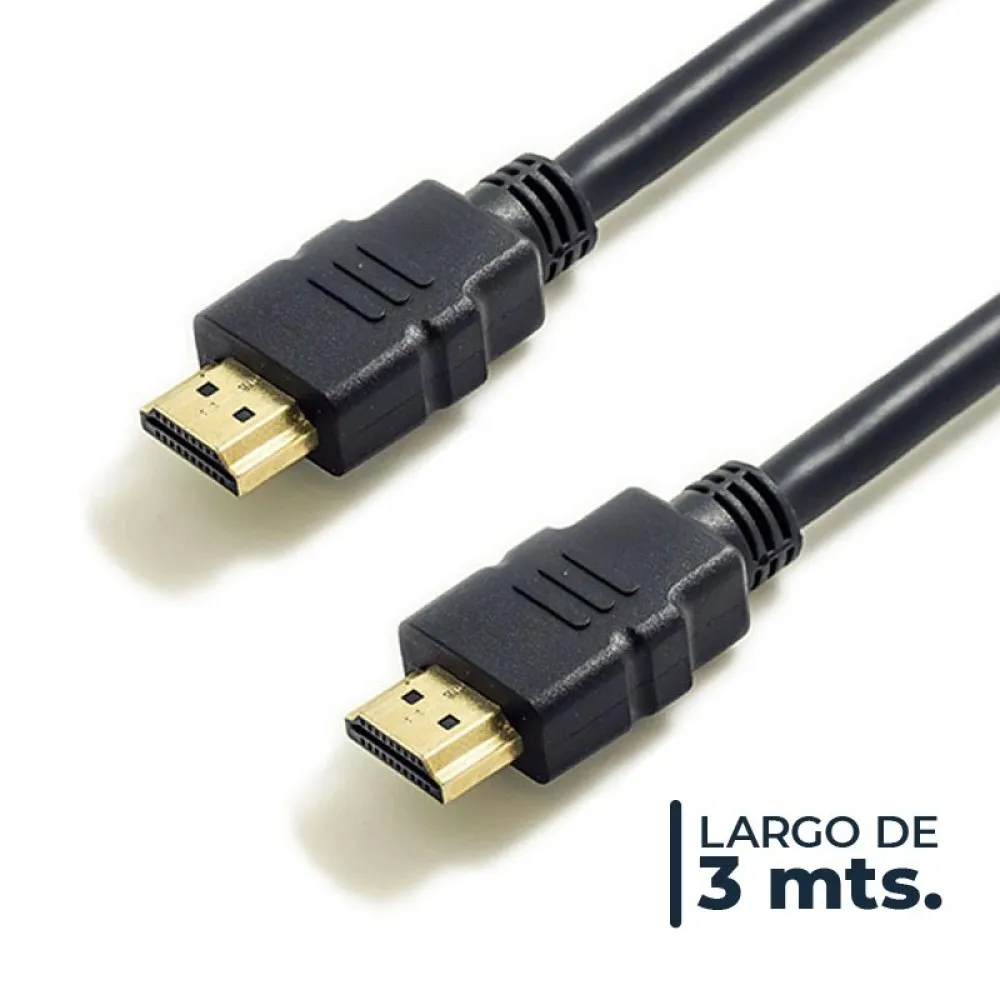 Cable HDMI Unno Tekno CB4110BK 3 Metros Macho-Macho Negro