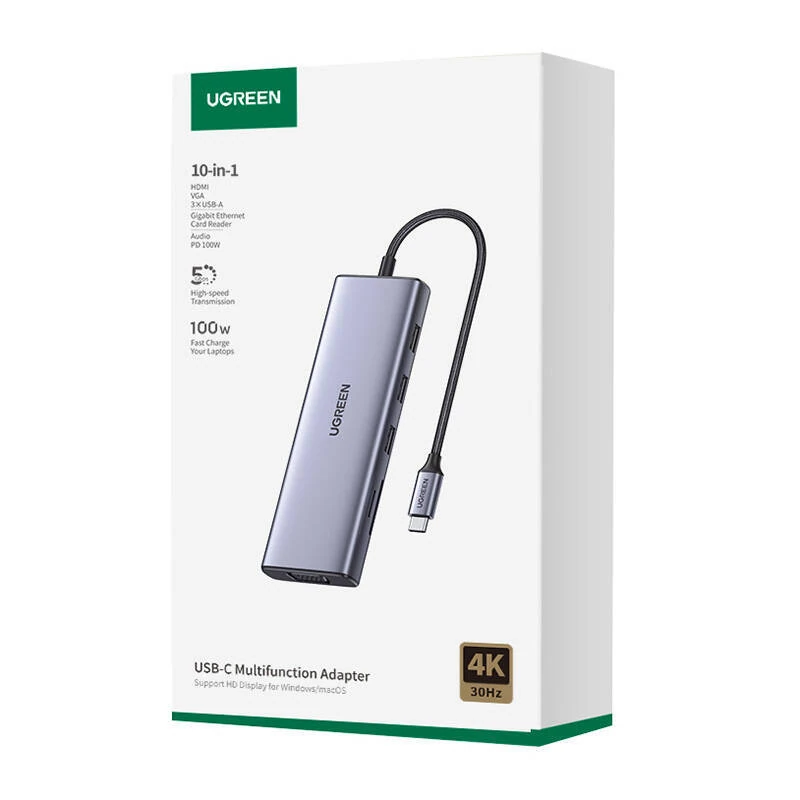Adaptador Hub USB 10 en 1 UGREEN CM498